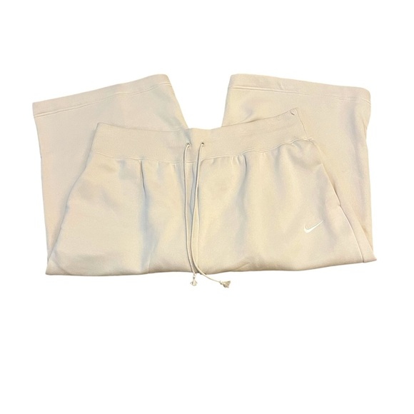 Nike Sportswear Phoenix Fleece High-Waisted Crop Khaki -Tan Sweatpants - Size 3X - Picture 2 of 4